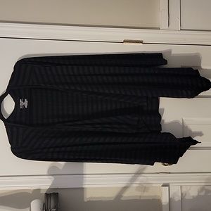 Lane Bryant open draped front striped cardigan size 22/24